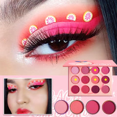 BEUSELF open palette revealing 12 peach and pink shades for versatile looks