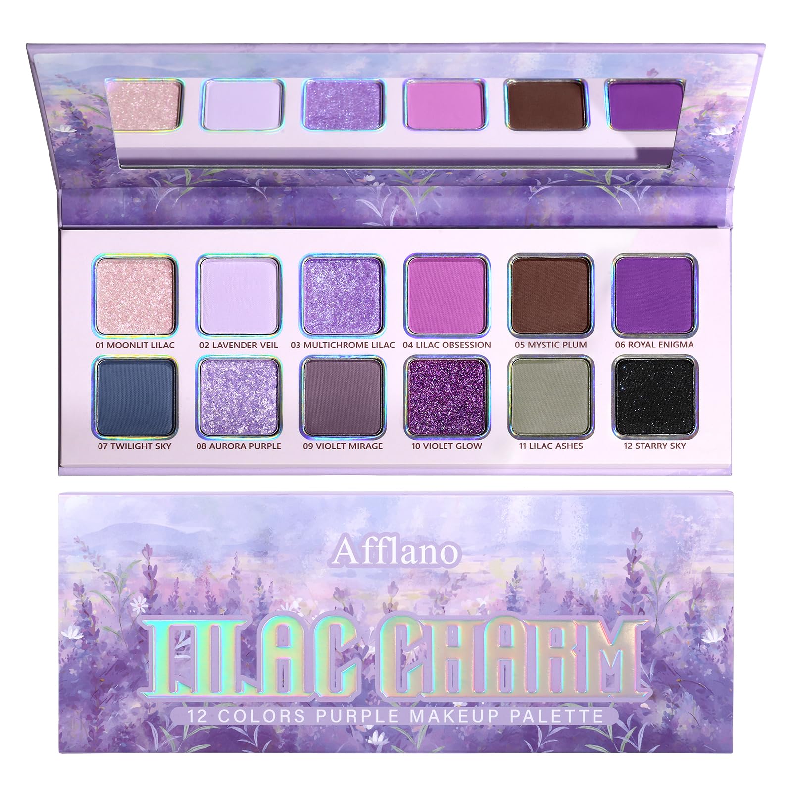 BEUSELF palette front packaging showing compact violet shades and clear layout for choice