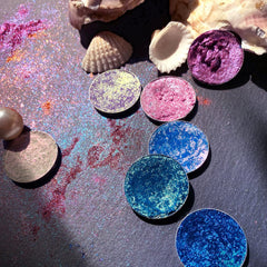 BEUSELF lifestyle party shot with glittered eyes highlighting festive, long-wearing benefit