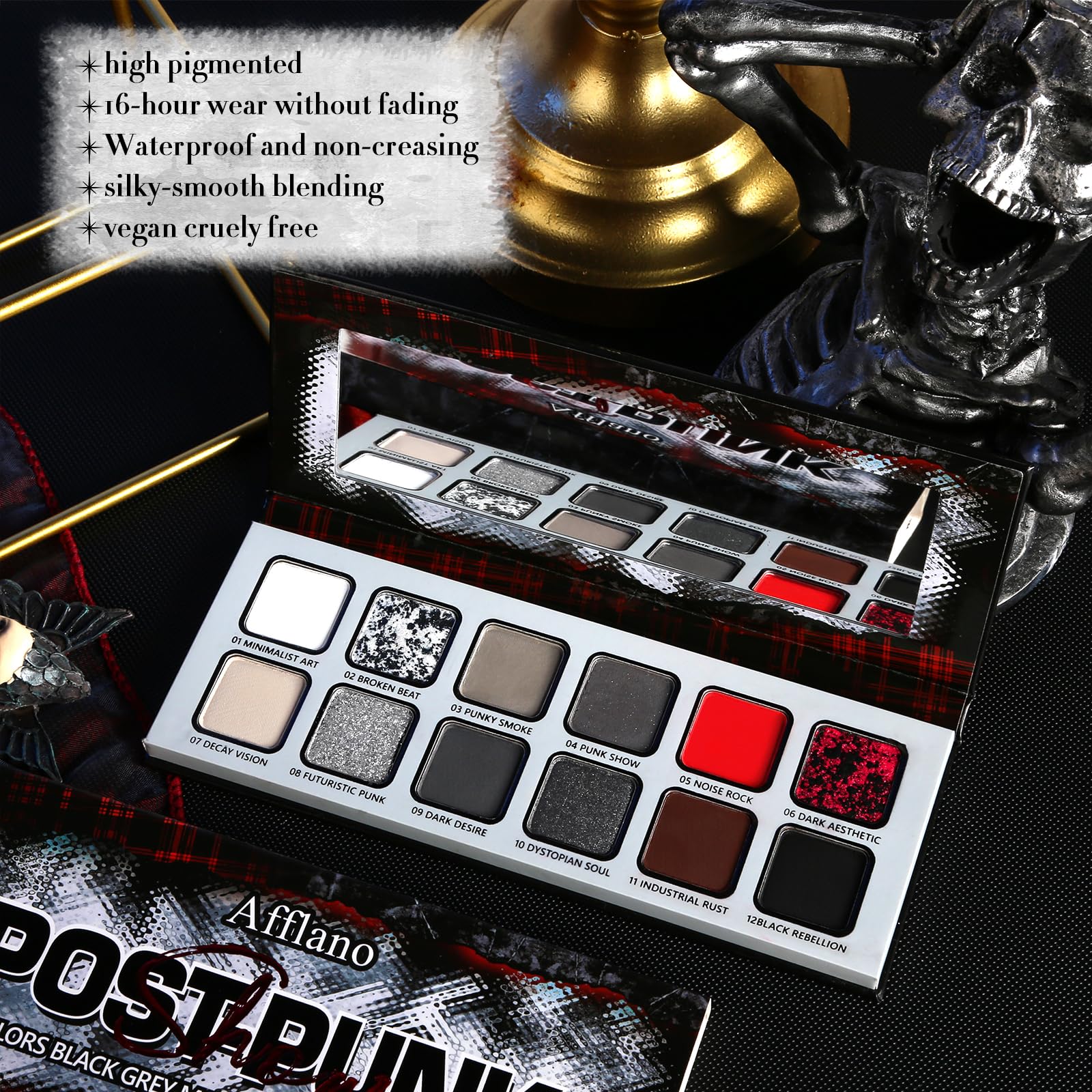 BEUSELF palette in hand to show compact size and travel-friendly benefit