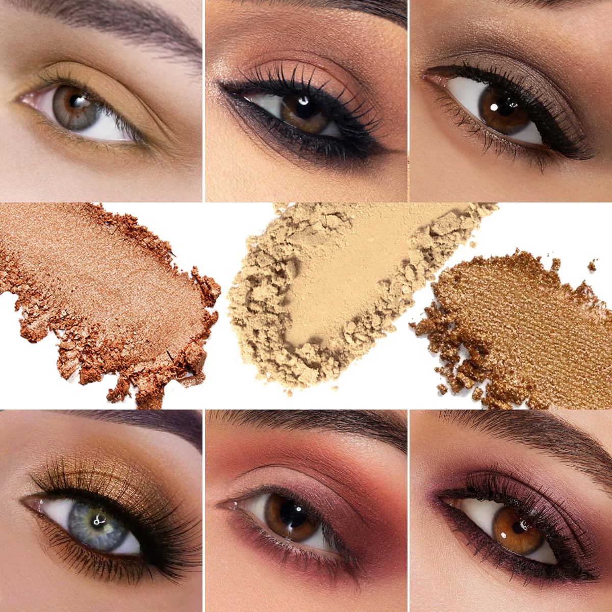 BEUSELF swatches on arm displaying pigment payoff and shade range