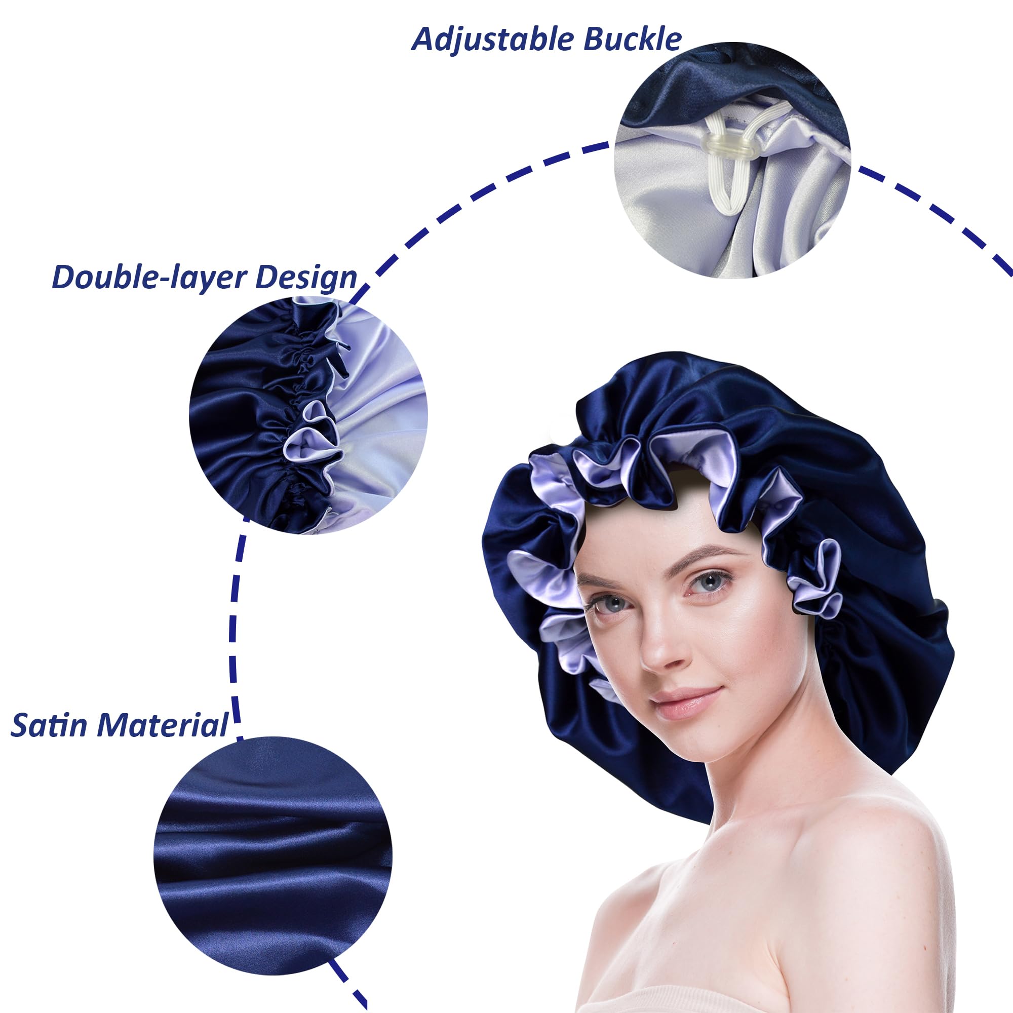 Beutyme reversible bonnet side view demonstrating two-color option benefit