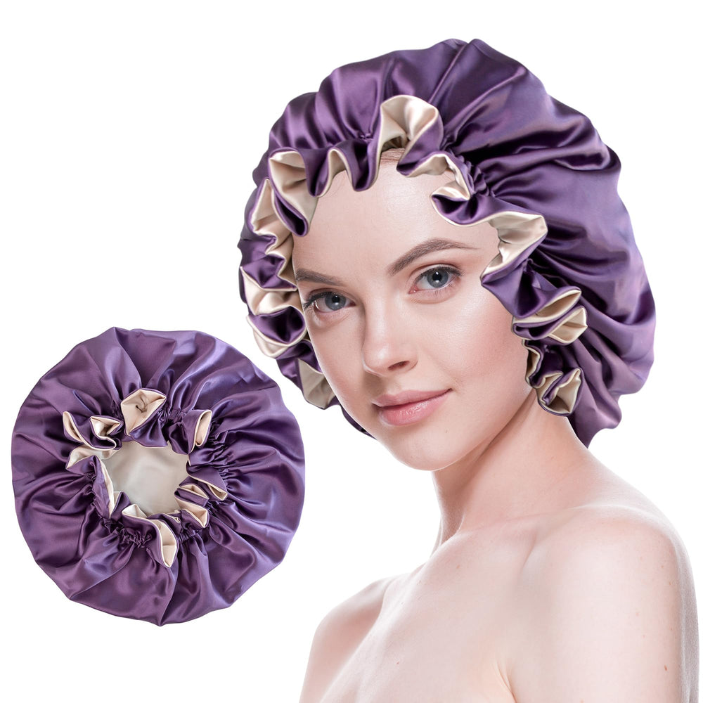 Beutyme front view showing dark orchid bonnet and secure fit for protection