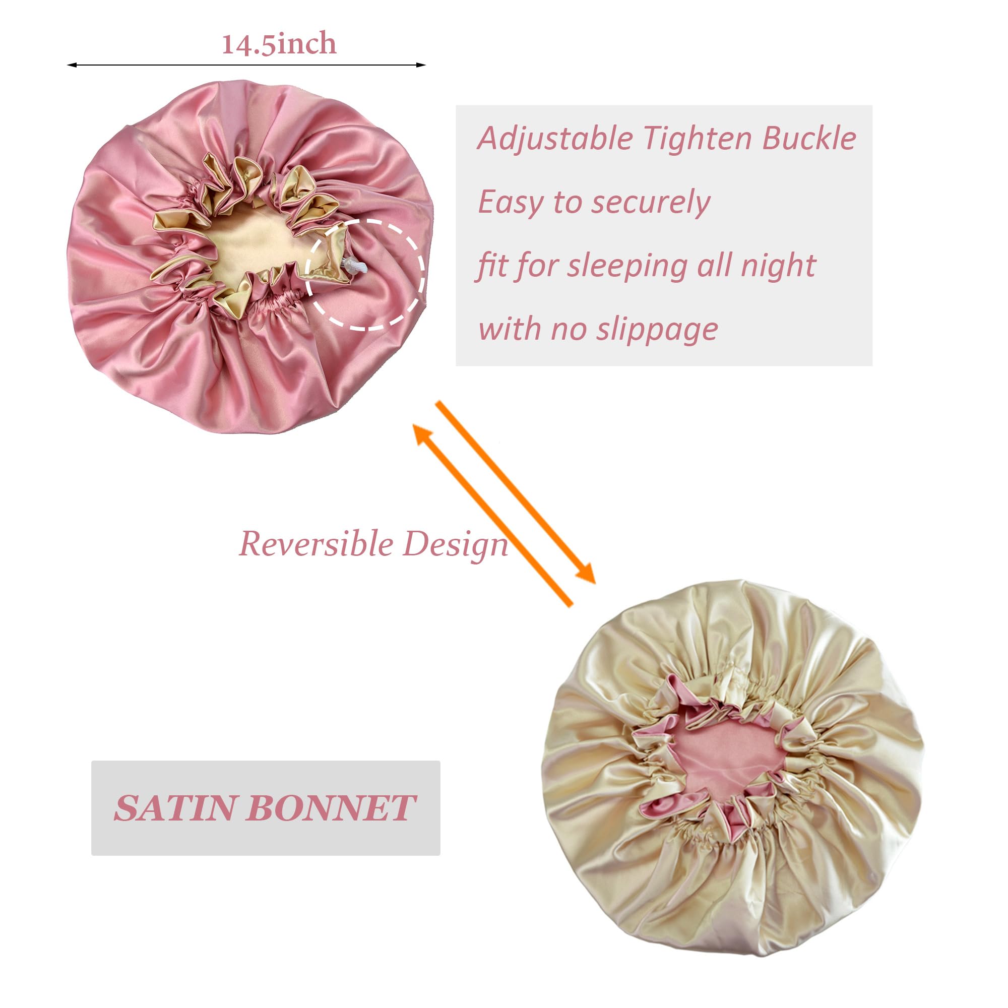 Beutyme reversible bonnet colors displayed offering styling flexibility and color swap benefit