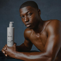 Bevel application on arm in use demonstrating smooth absorption and softer skin