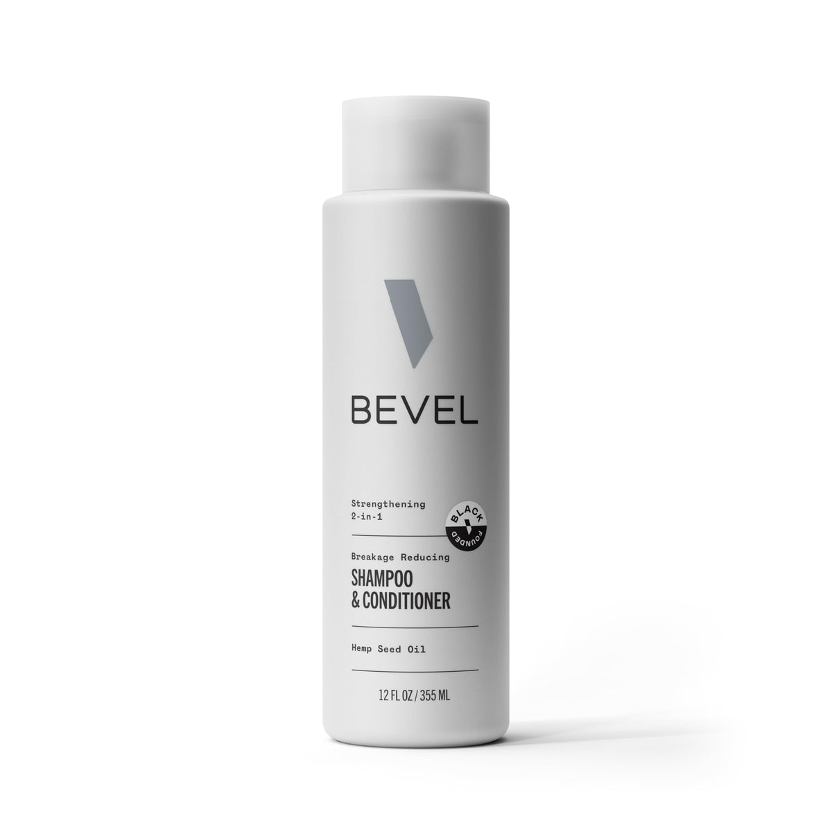 Bevel front bottle 12 oz showing label and benefits