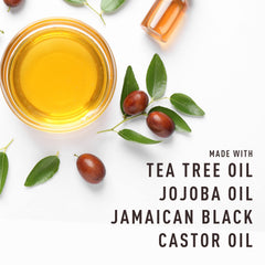 Bevel oil texture close-up highlighting light, non-greasy finish for smooth hair