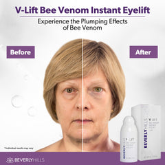 Beverly Hills V-Lift serum texture on fingertip highlighting smooth absorption benefit