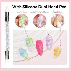 Bevimee finished 3D nail design on hand, showcasing durable texture and salon look