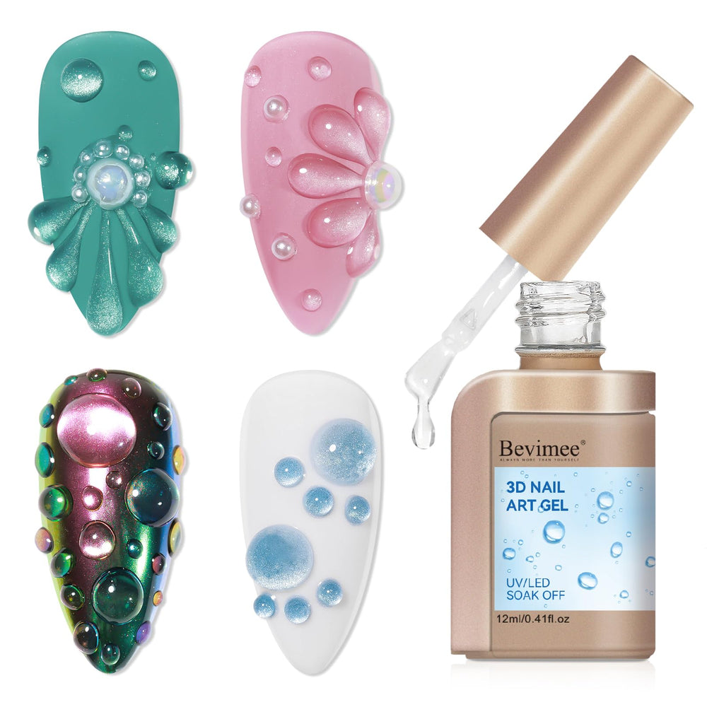 bevimee front bottle 12ml showing clear sculpting gel and convenient size benefit