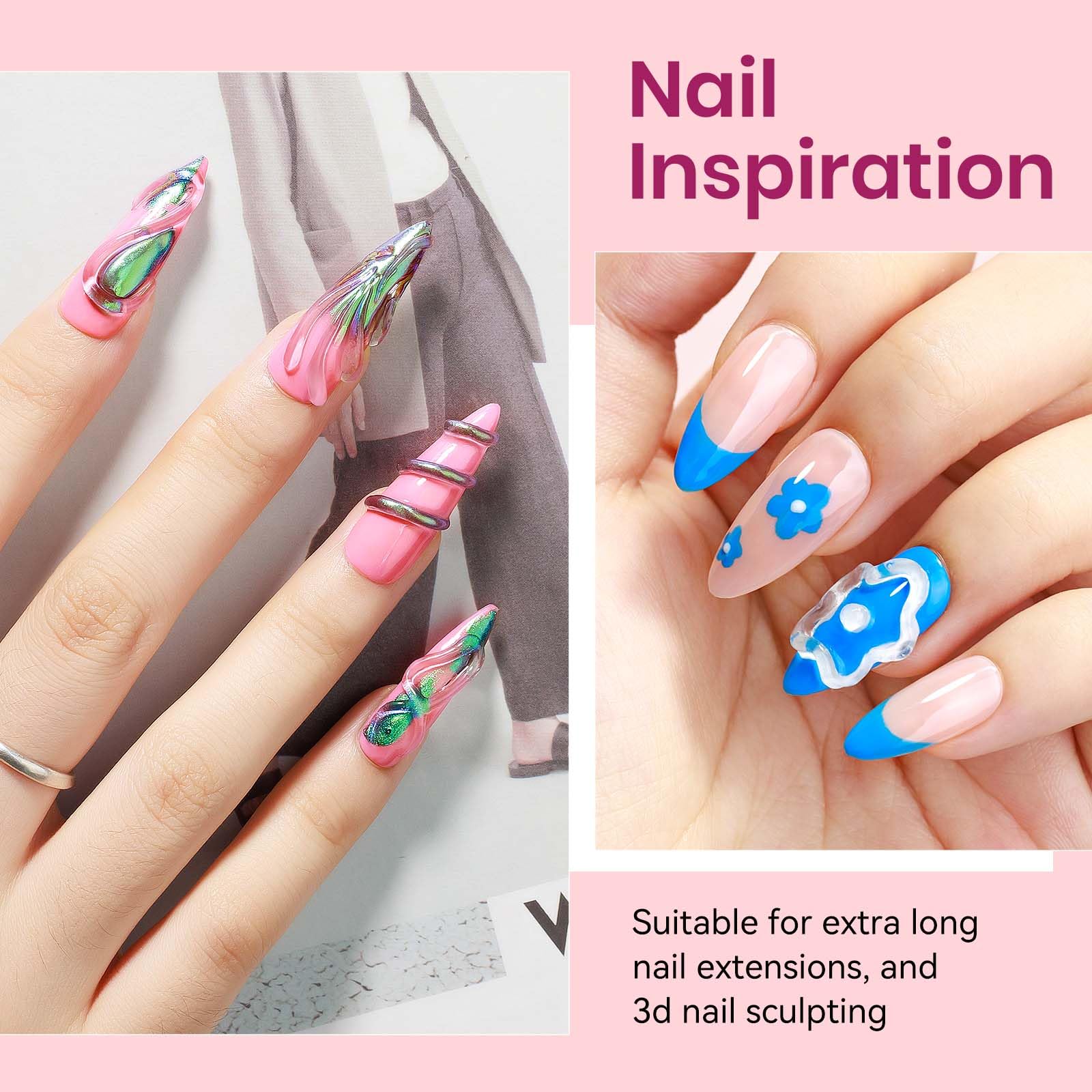 Bevimee sculpted nail extension in progress demonstrating non-sticky handling