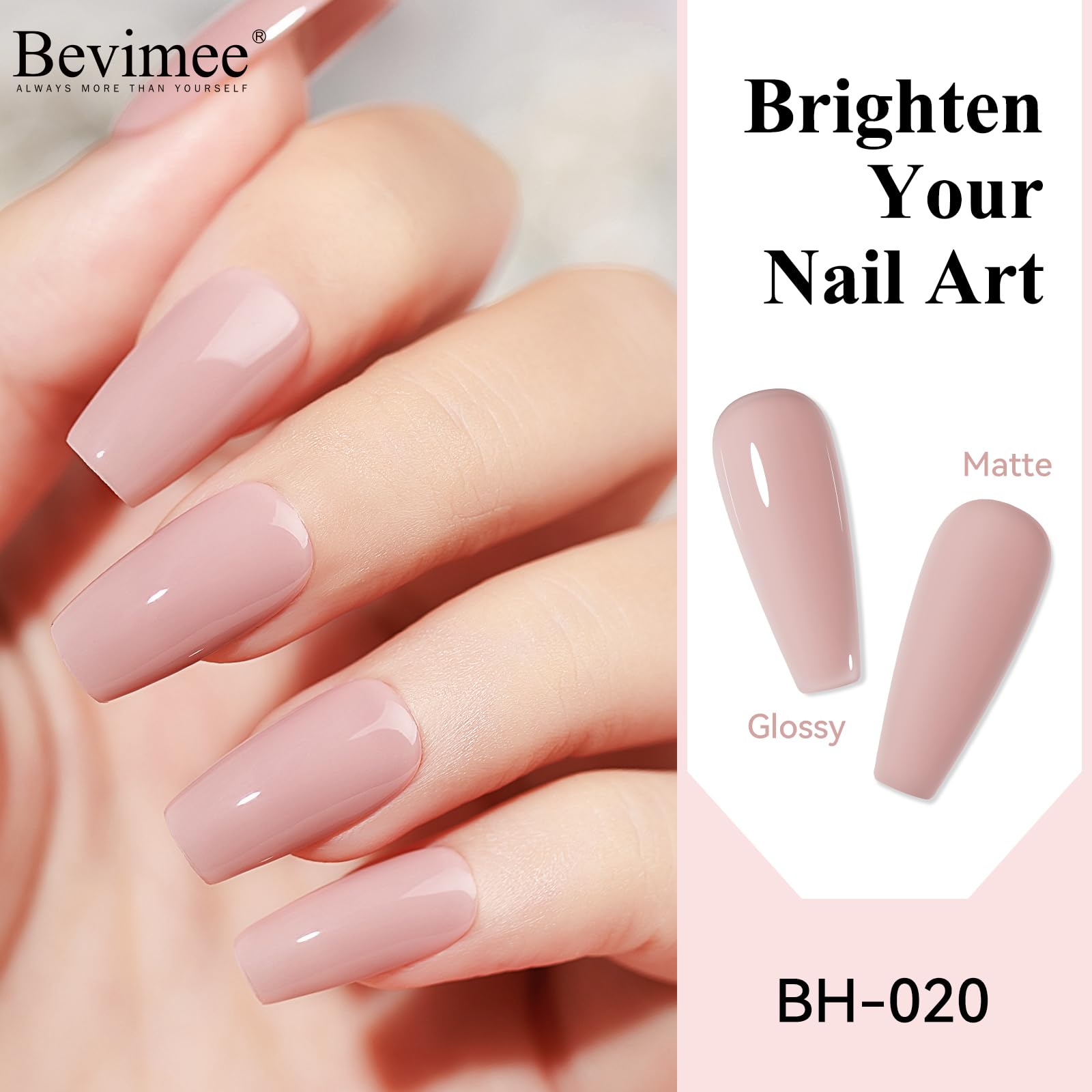 Bevimee polish texture close-up revealing holographic particles for subtle shimmer