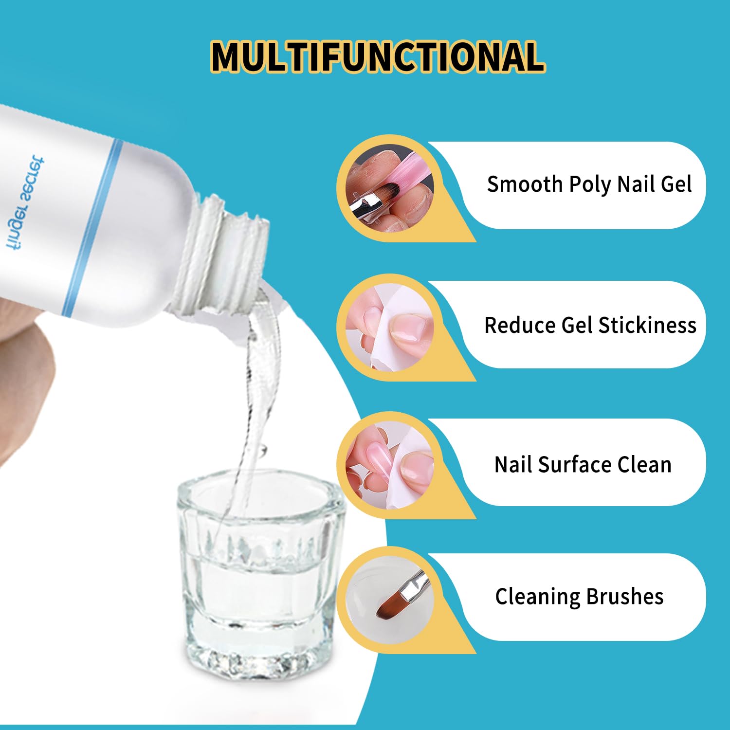 BEVINAS bottle with cleaning pads to show kit size and tidy workspace benefit