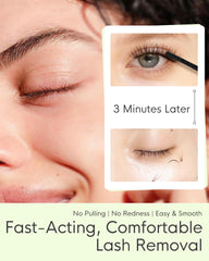 BEYELIAN applied on lashes demonstrating gentle glue softening