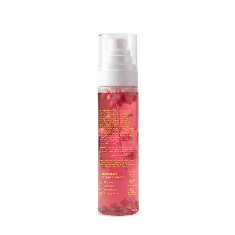 Beyond Meadows spray nozzle close-up producing a fine hydrating mist