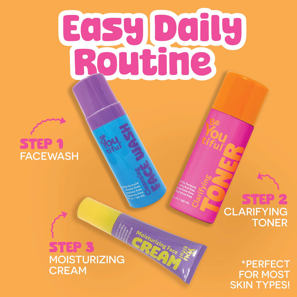 BeYouTiful bottle next to ruler showing 5 fl oz size for travel-friendly benefit