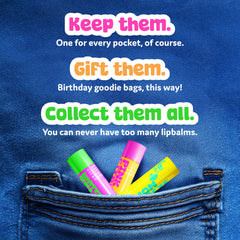 BeYoutiful tube peeking from a jeans pocket showing portability benefit: ready-for-on-the-go