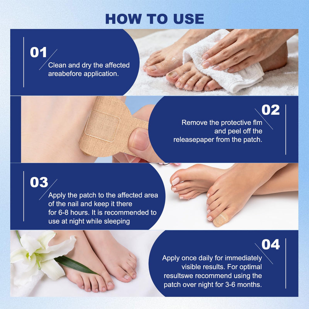 BFGCKJ patch on toenail overnight depicting comfortable eight-hour wear