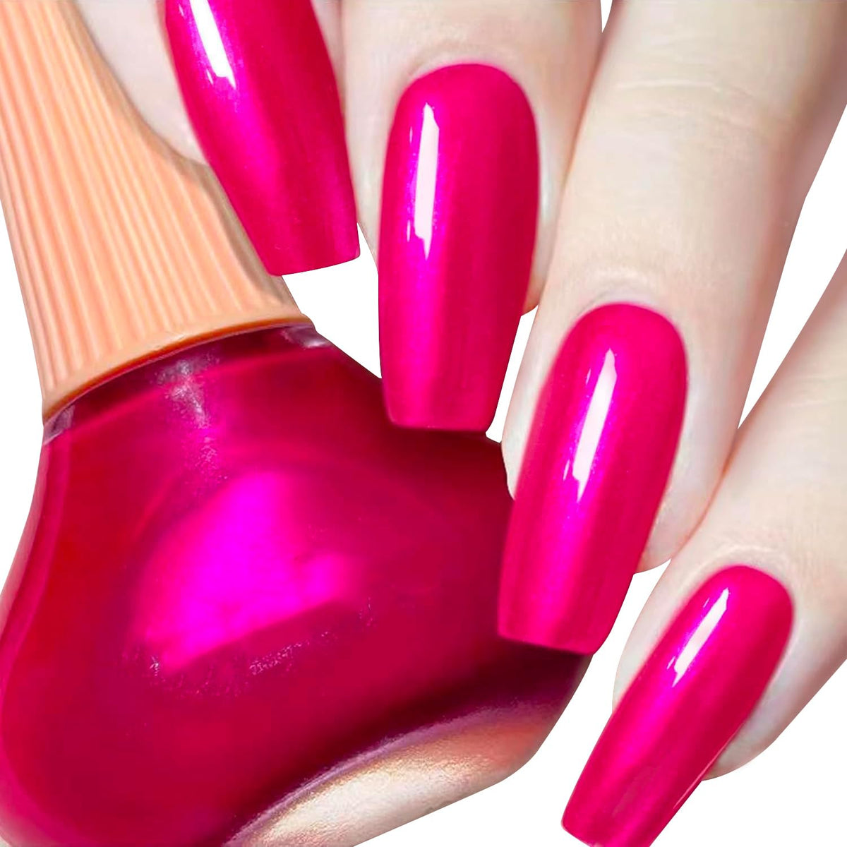 BFYSYO COSMOO front bottle showing hot pink chrome finish for instant impact