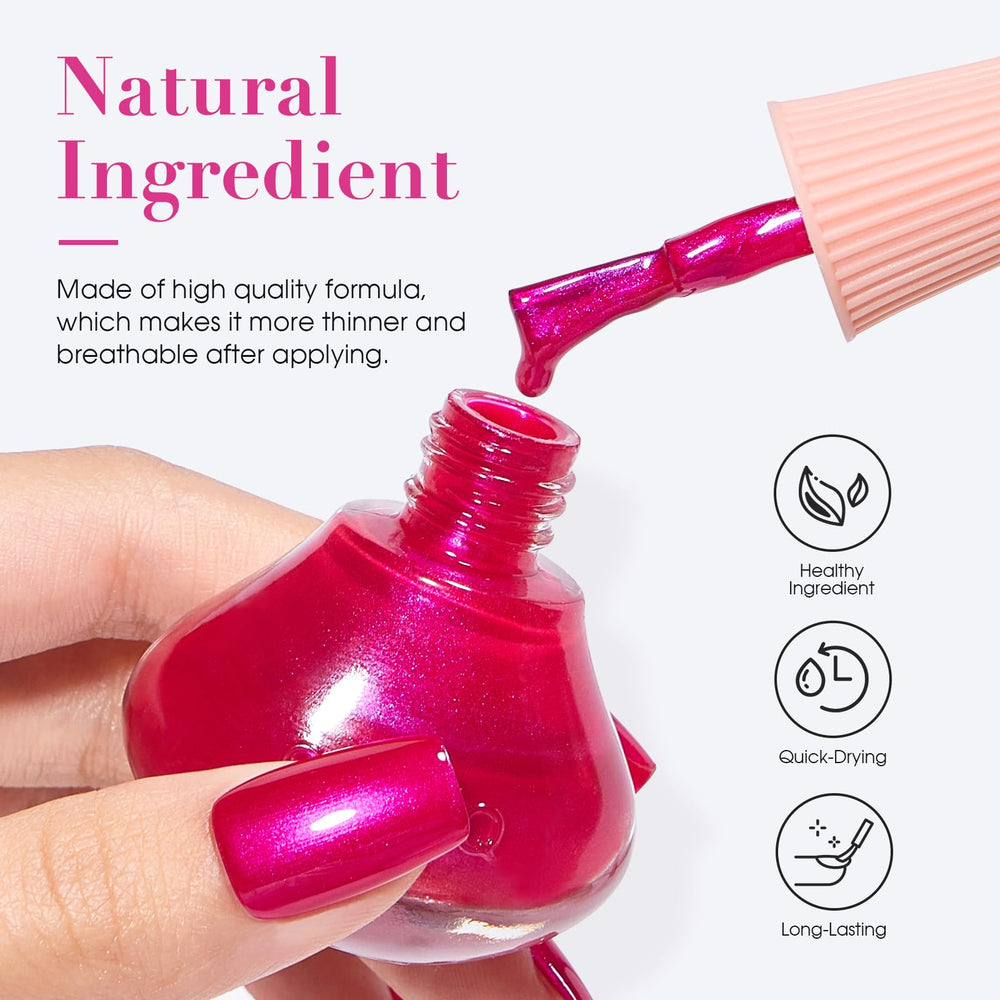 BFYSYO COSMOO applied on hands displaying glossy finished manicure