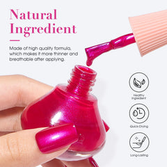 BFYSYO COSMOO applied on hands displaying glossy finished manicure