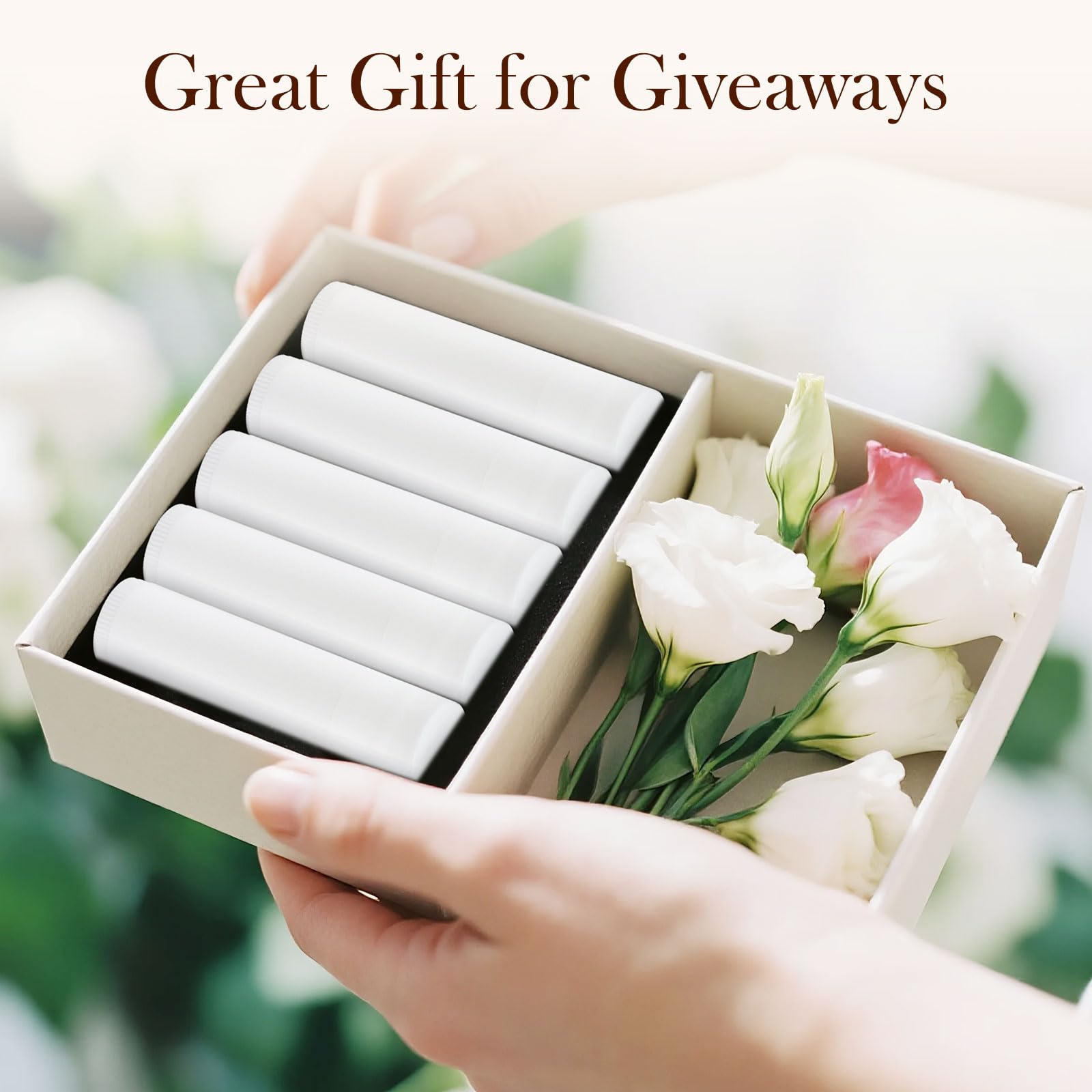 BFZMSLY lip balms displayed as wedding favors showing event-ready presentation