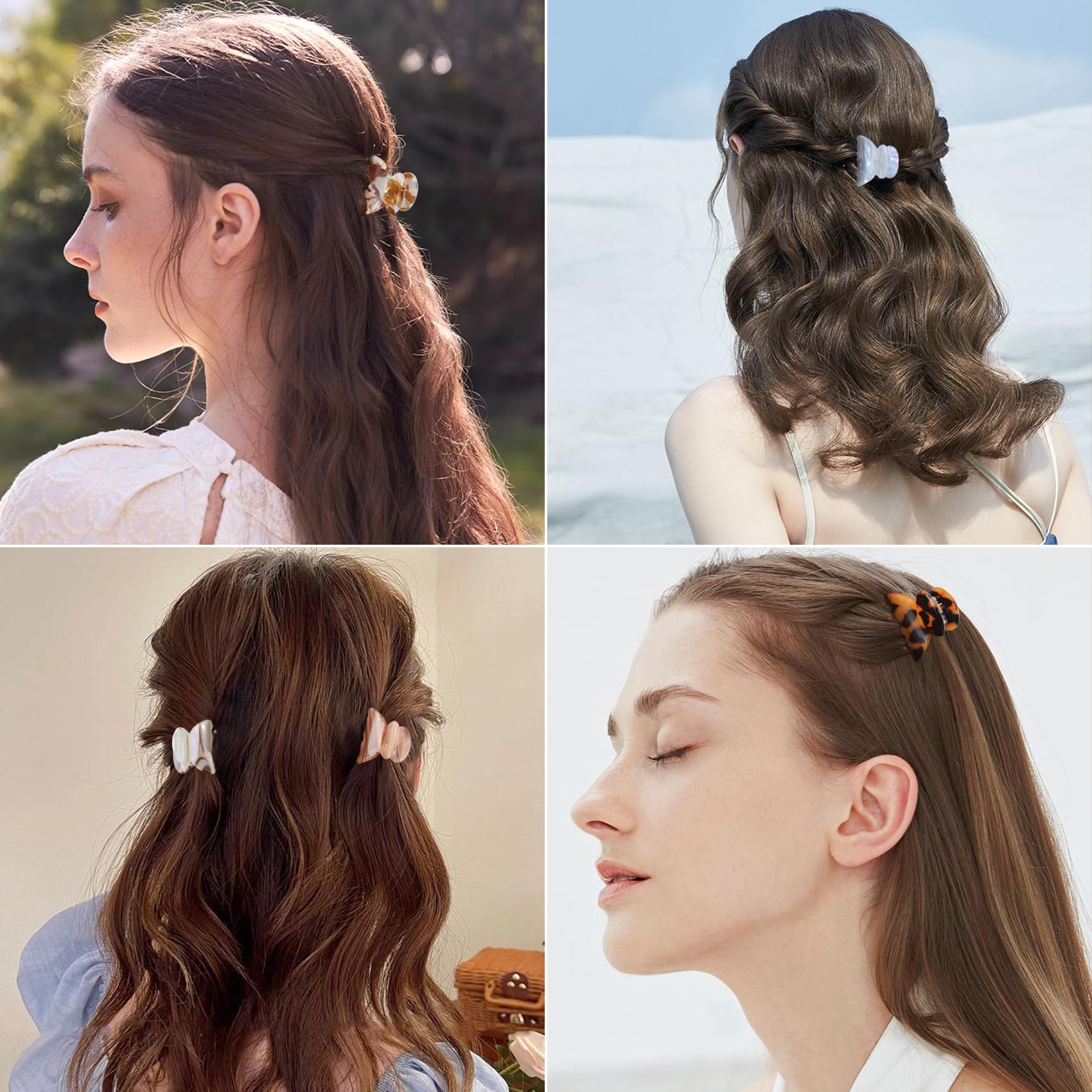 Bgffuy assorted clip colors laid flat to show mix-and-match styling options