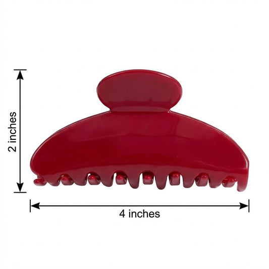 Bgffuy red claw clip side profile illustrating slim silhouette and secure grip