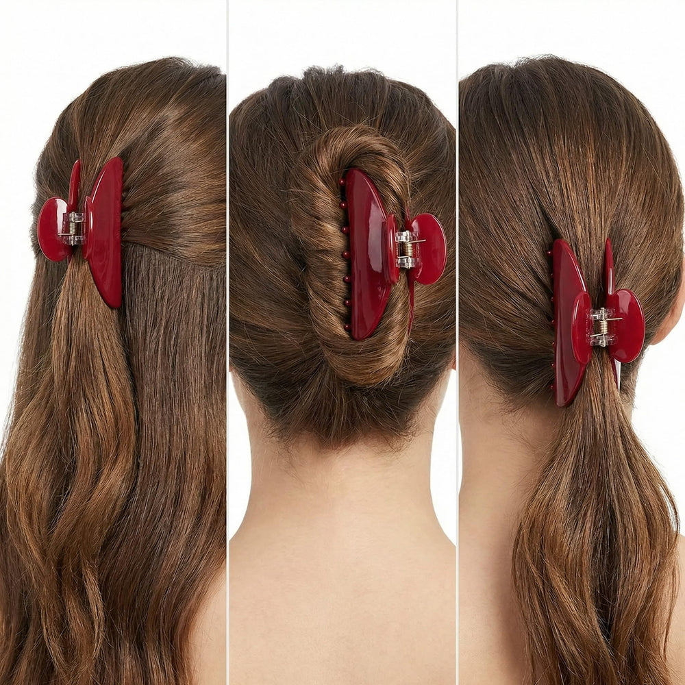 Bgffuy red claw clip spring detail highlighting durable mechanism and longevity