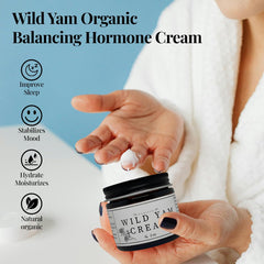 BGYVNU wild yam cream open texture close-up highlighting light, fast-absorbing formula