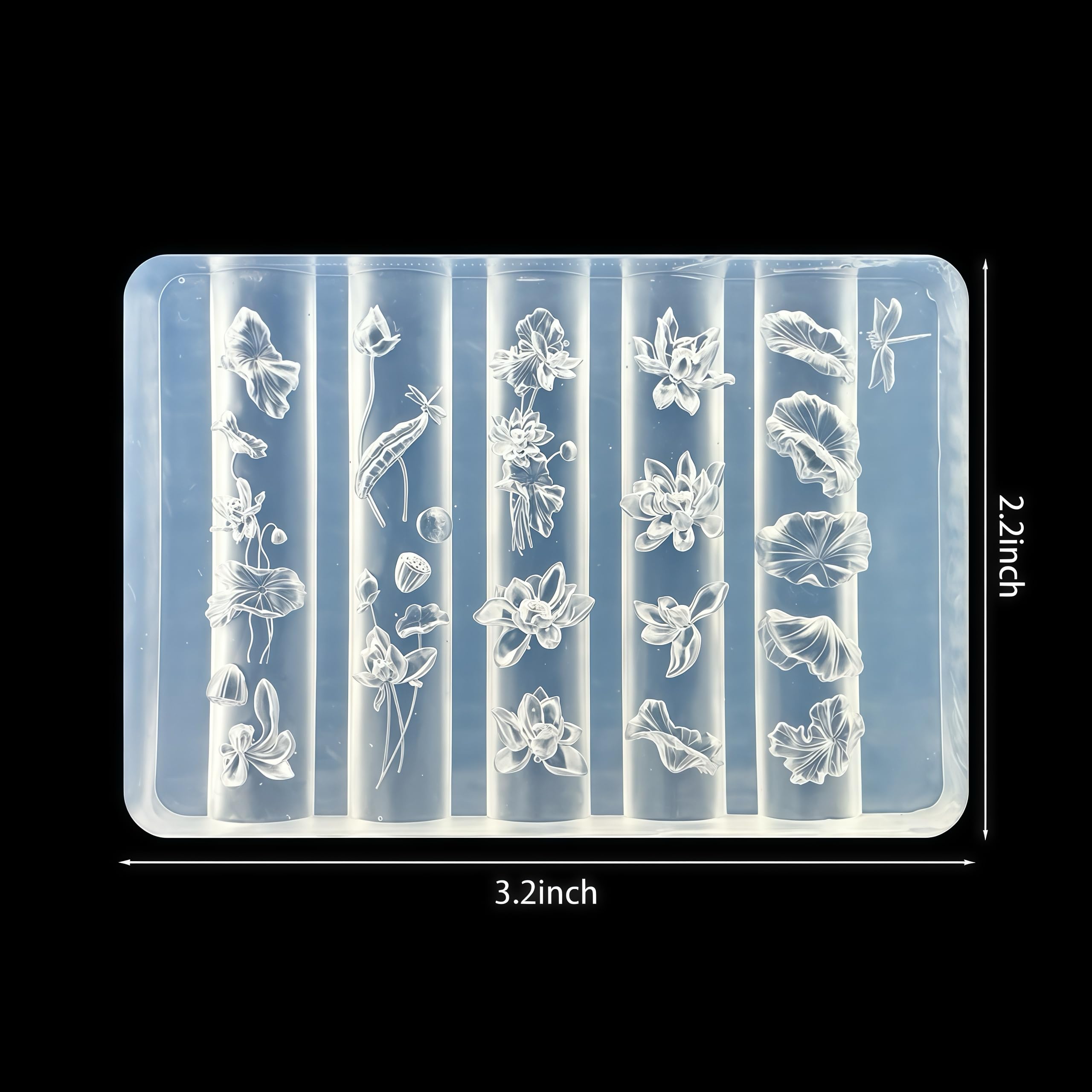BHCCXZ mold next to fingers showing scale for accurate sizing benefit