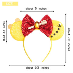 bianbaistar bee charm on ear accent for playful honeycomb motif