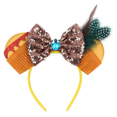 bianbaistar front view headband showing velvet and big ears for bold style