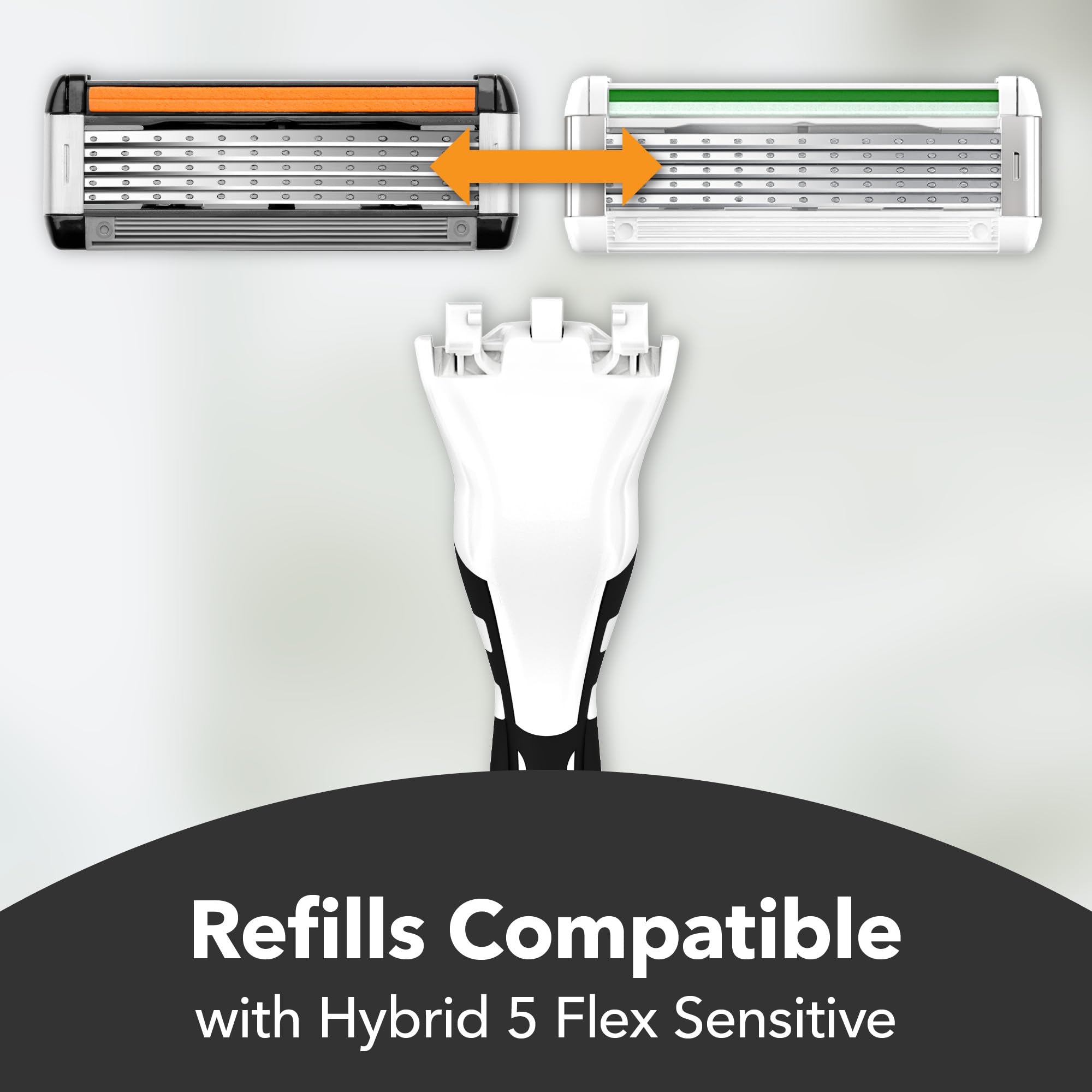 BIC Hybrid 5 Flex in bathroom setting suggesting everyday shaving convenience