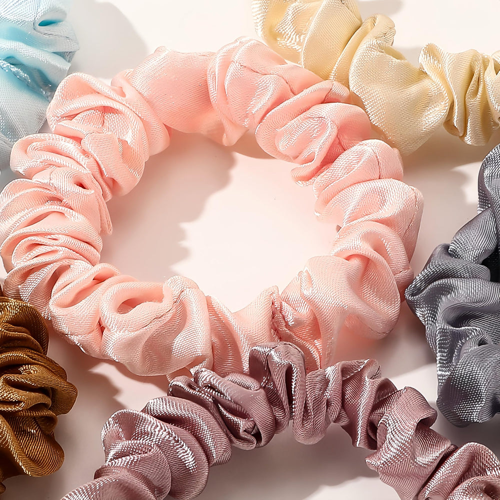 BIEAEIA scrunchie worn in a ponytail on model showing secure hold and polished look