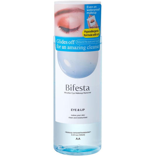Bifesta texture close-up drop demonstrating dual-phase fluid and lightweight feel