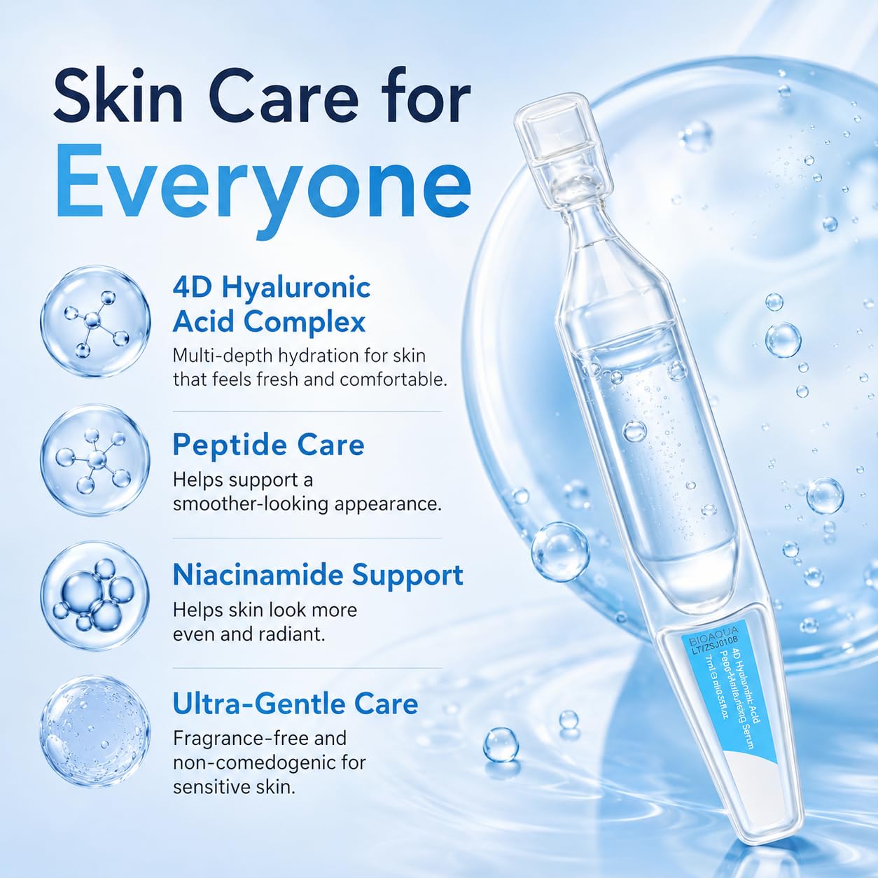 BIGBIO single-use ampoule close-up highlighting hygienic seal