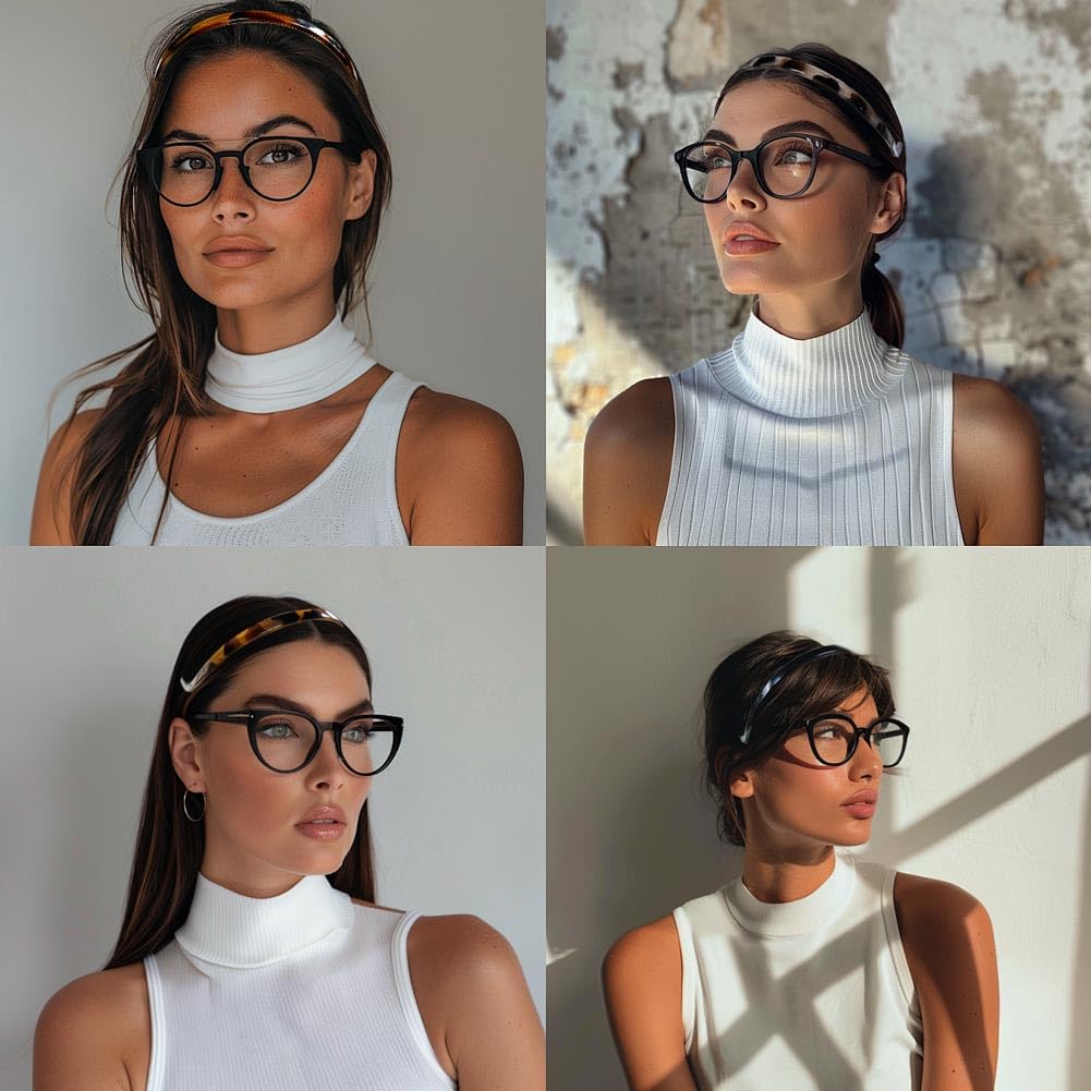 BIKCZEWIN flat lay of black and leopard print bands for versatile outfit matching