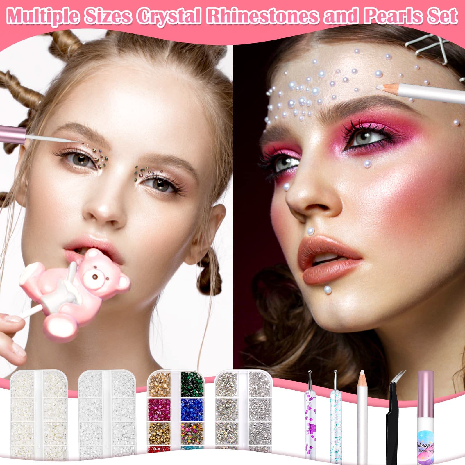 Billbotk open boxes with sorted crystals and pearls for organized access