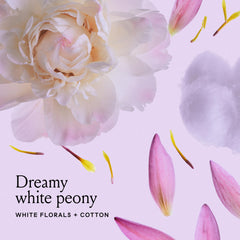 Billie scent inspiration with peony visuals showing soft floral fragrance benefit