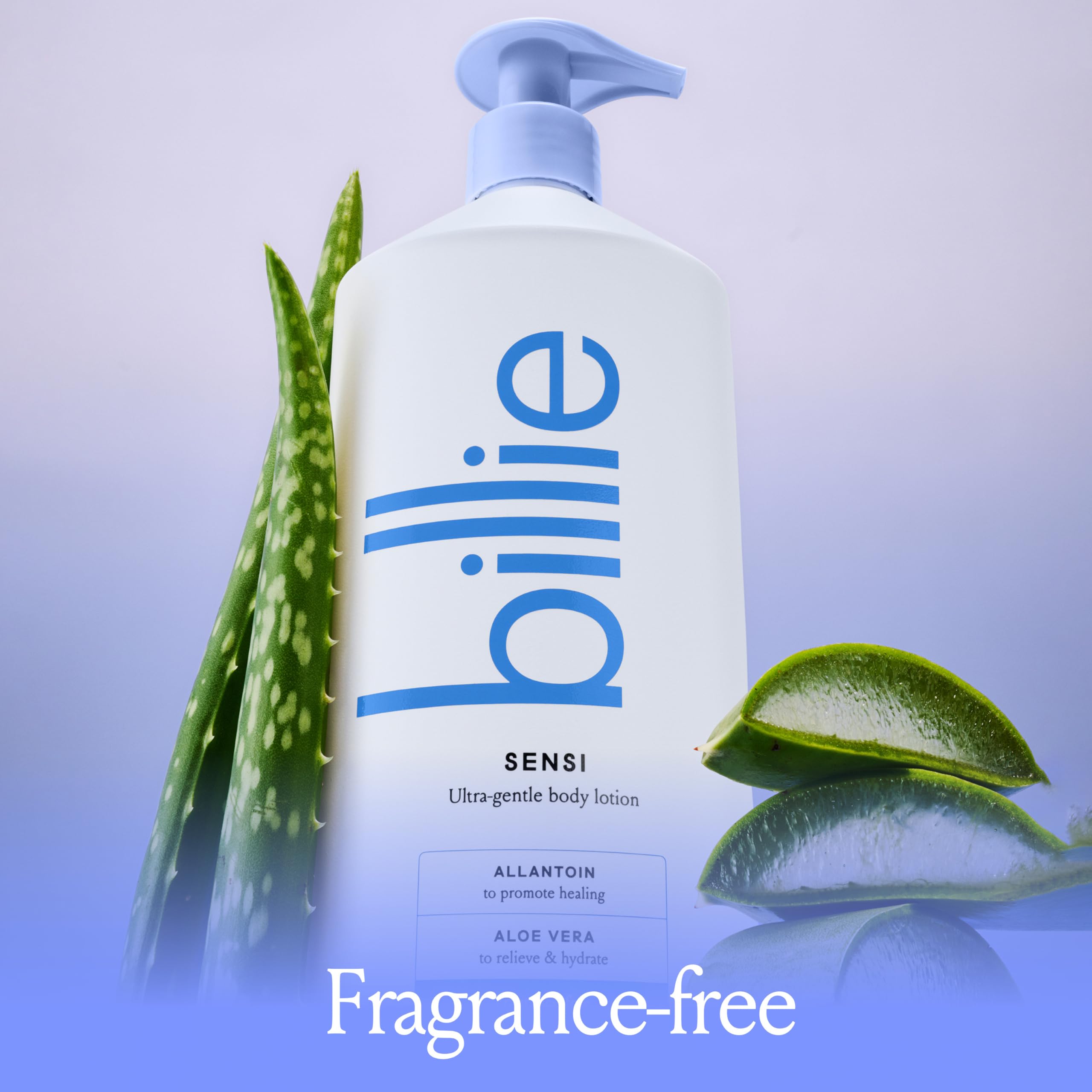 Billie lotion texture on hand illustrating quick absorption and non-greasy finish