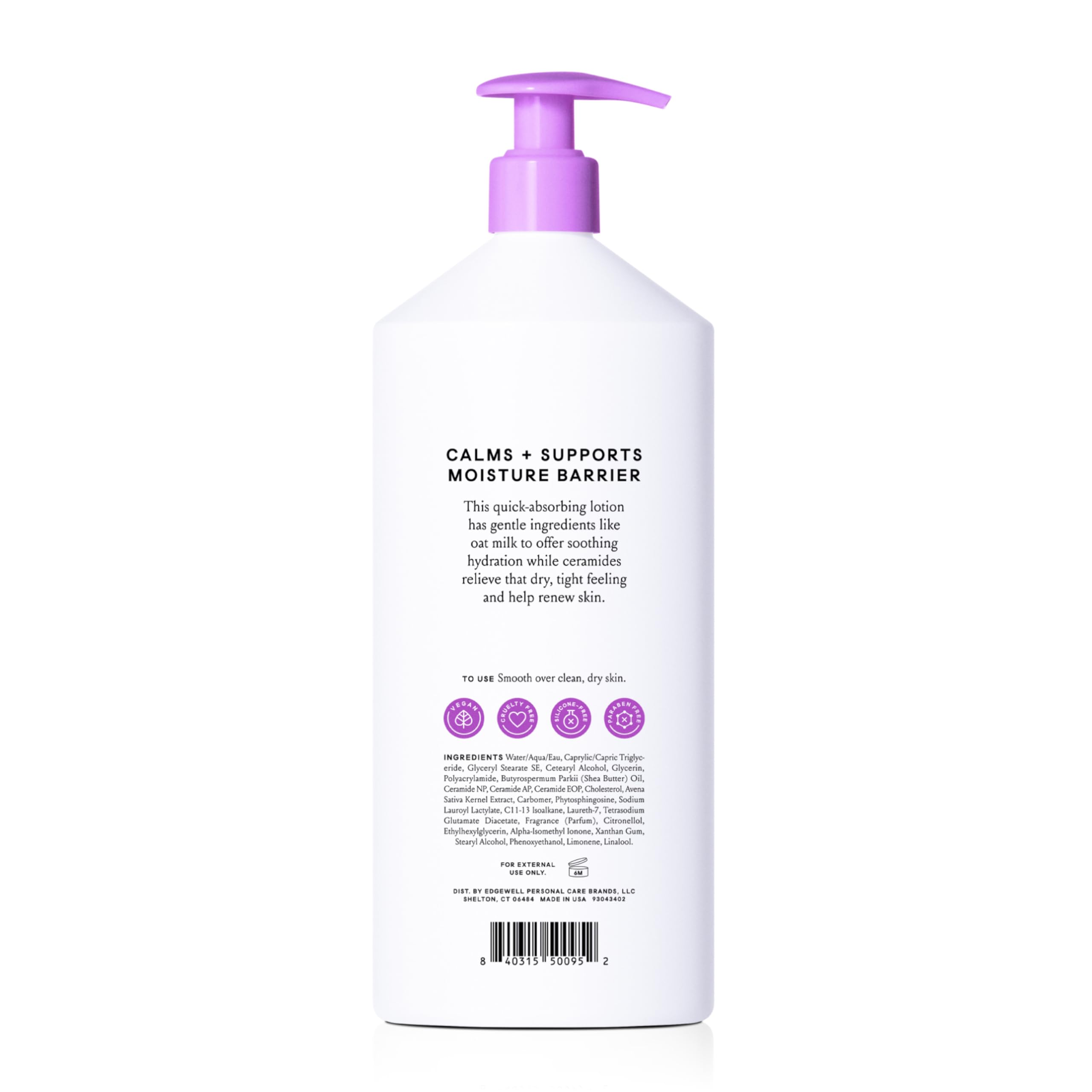 Billie lotion being applied to forearm showing fast absorption and softening benefit