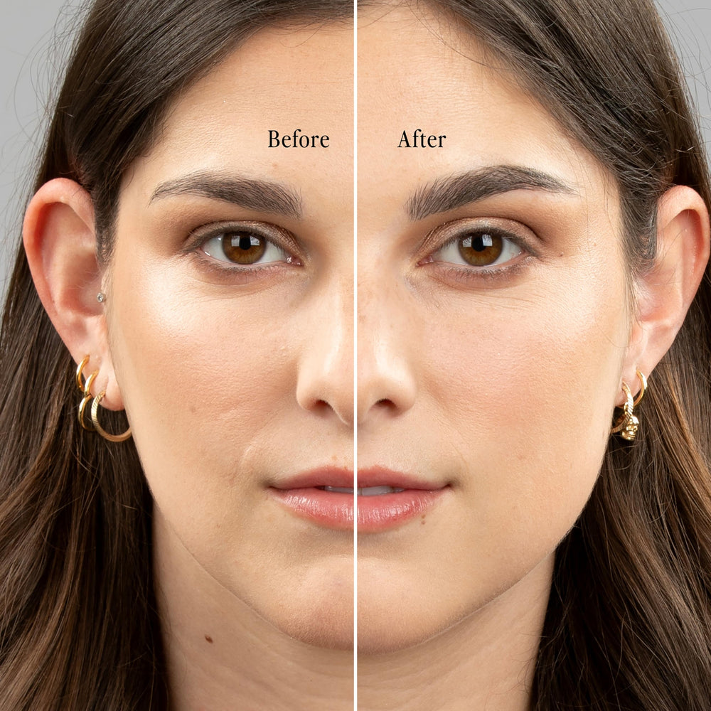 billion dollar brows styling in front of mirror lifestyle image showing everyday use, polished look