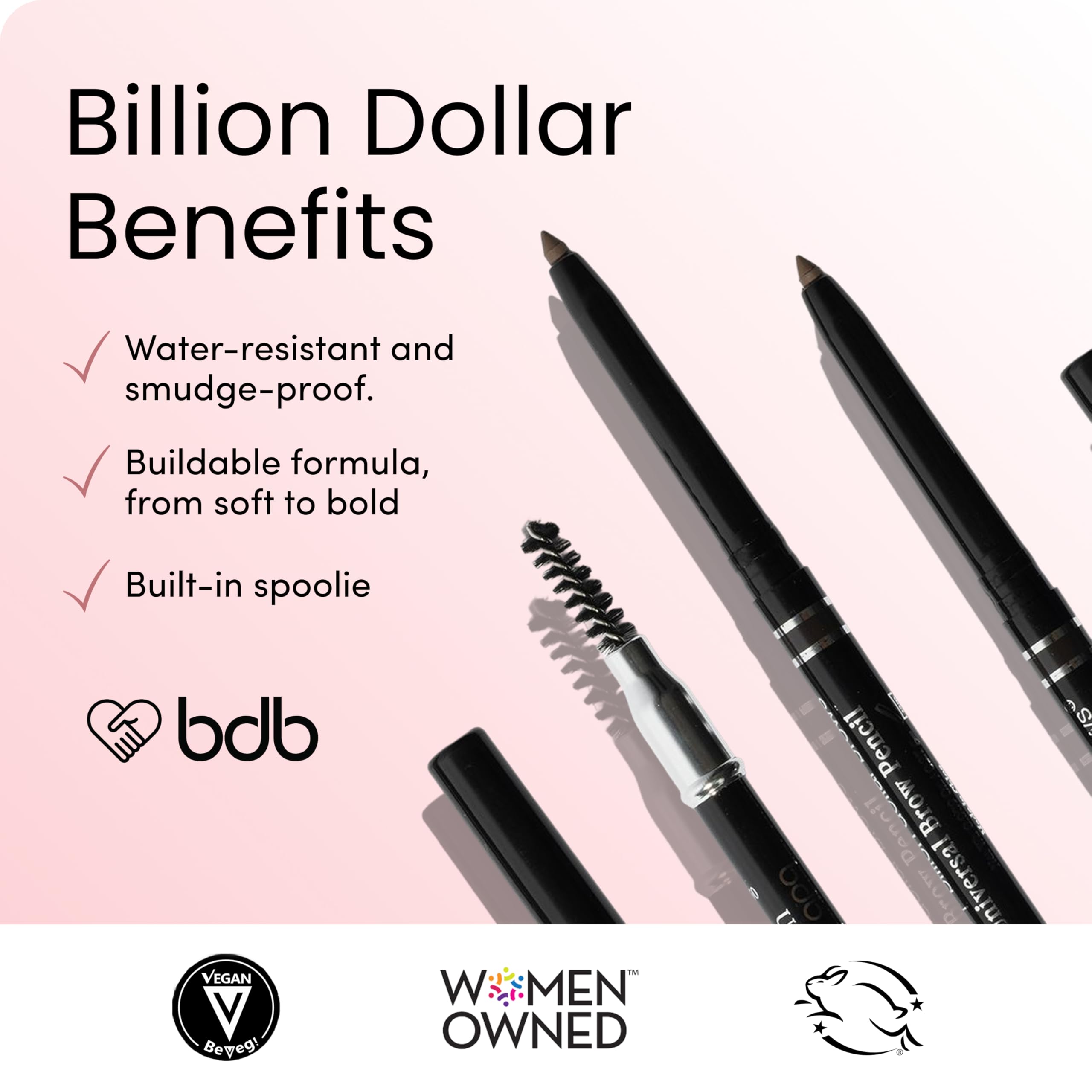 Billion Dollar Brows brows before and after demonstrates defined results