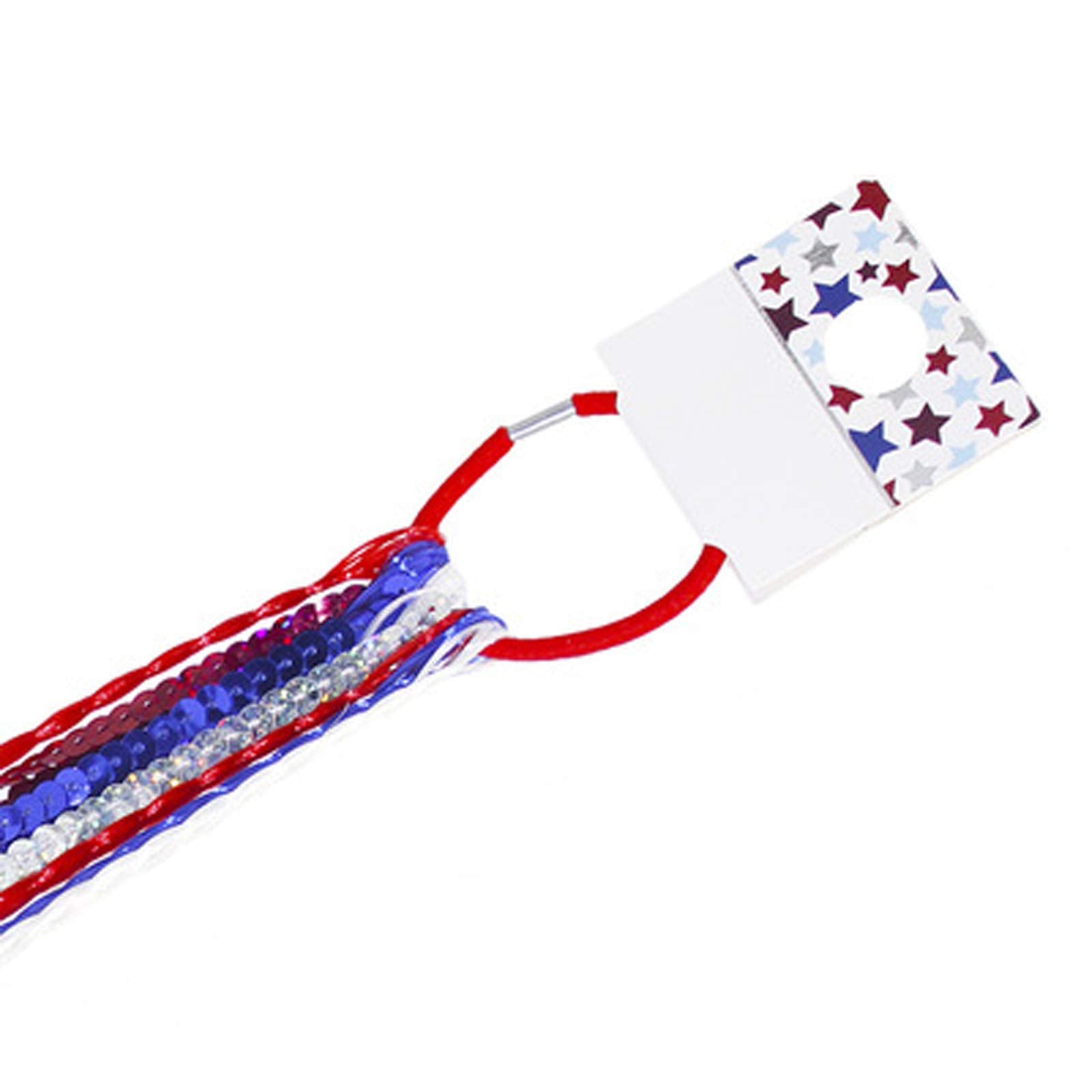 BinaryABC hair band next to ruler showing 38x4.5x1 cm scale