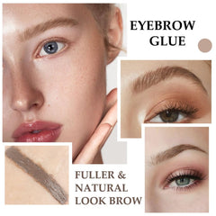 BINGBRUSH application strokes on brows demonstrating easy layering