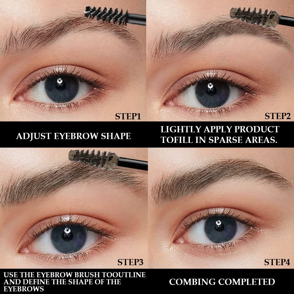 BINGBRUSH before and after brows demonstrating fuller natural finish