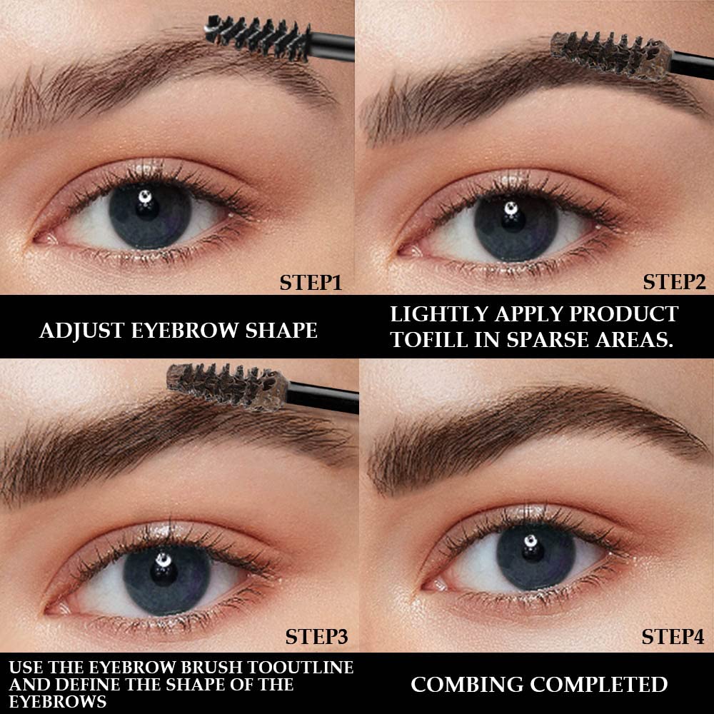 BINGBRUSH before and after brow transformation with fuller natural look