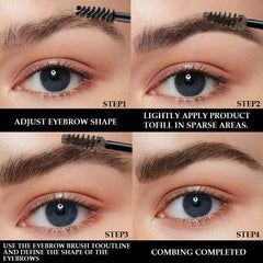BINGBRUSH before and after brows comparison showing fuller arches and natural-looking density