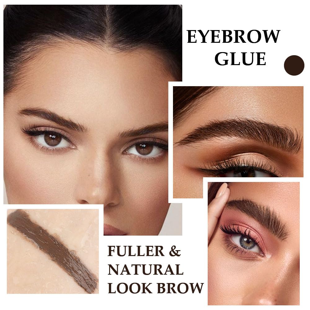 BINGBRUSH brush applying gel on model brows for quick grooming